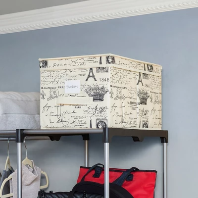 Home Basics Paris Collection Non-Woven Storage Box, Natural 1 Home Basics Paris Collection Non-Woven Storage Box, Natural