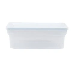 Rubbermaid 12 Quart Stackable Molded Plastic Easy Access Stackable Storage Bins With Lid For The Garage, Bedroom, Closet, Or Shed, Clear