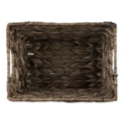 Design Imports Set Of 3 Hyacinth Baskets Gray Wash