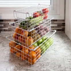 Set Of 3 Storage Bins - Basket Set For Toy, Kitchen, Closet, And Bathroom Storage - Small, Medium, And Large Shelf Organizers By Home-Complete (White) 12 Set Of 3 Storage Bins - Basket Set For Toy, Kitchen, Closet, And Bathroom Storage - Small, Medium, And Large Shelf Organizers By Home-Complete (White) -Storage Specialty Store GUEST 80ad98a1 5c37 4471 968b da1739c2765a