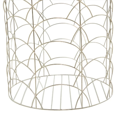 Set Of 3 Metal Storage Baskets Silver - Olivia & May 2 Set Of 3 Metal Storage Baskets Silver - Olivia & May - Image 2