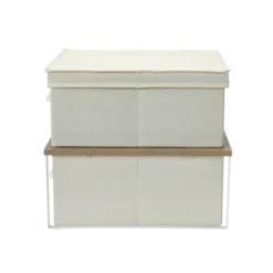 Household Essentials Stacking Storage Boxes With Laminate Top Coastal Oak -Storage Specialty Store GUEST 83ff2da9 4968 4dfb 888a 714111ee0200