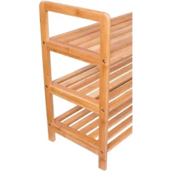 BirdRock Home 3-Tier Free Standing Bamboo Shoe Rack With Handles -Storage Specialty Store GUEST 84193943 dd47 4779 9ad3 cc23babfbf7d
