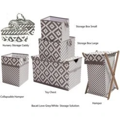 Bacati - Love Gray/white Storage Box Large -Storage Specialty Store GUEST 85880660 d277 48ab 8e4c 7c177353f12c