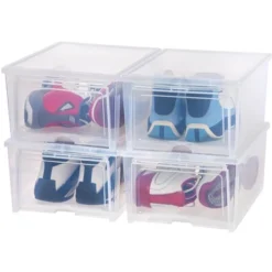 IRIS USA Shoe Storage Box, Stackable And Drop Front, Wide -Storage Specialty Store GUEST 86419eb2 7067 41c6 a4ba cffd431afc9d