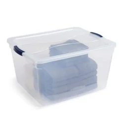 Rubbermaid Cleverstore 71qrt Home/Office Clear Plastic Storage Tote With Latching Lid (4 Pack) -Storage Specialty Store GUEST 8713a6e2 8825 48b8 a441 c48fd0073dd1