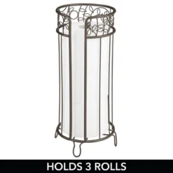 MDesign Decorative Metal Toilet Paper Storage Holder Stand, 3 Rolls -Storage Specialty Store GUEST 8a14a241 93d2 406c 81cc 431af09a35f9