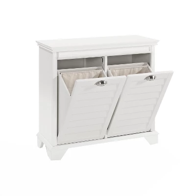 Crosley Linen Hamper In White 4 Crosley Linen Hamper In White - Image 4