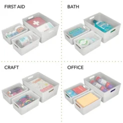 MDesign Plastic Home Storage Organizer Box, Set Of 3 -Storage Specialty Store GUEST 8c0fdf5b a4a7 4769 9485 b42953dce898