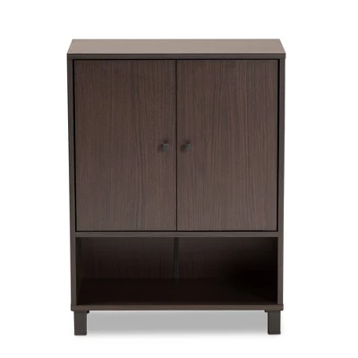 Rossin Modern Wood 2 Door Entryway Shoe Cabinet - Baxton Studio 2 Rossin Modern Wood 2 Door Entryway Shoe Cabinet - Baxton Studio - Image 2