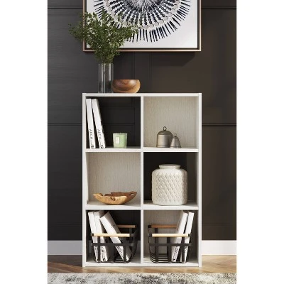35.43" Aprilyn Six Cube Organizer White - Signature Design By Ashley 1 35.43" Aprilyn Six Cube Organizer White - Signature Design By Ashley