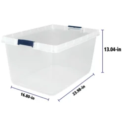 Home Logic 66qt 6pk Storage Bins Clear -Storage Specialty Store GUEST 8d3c57bc 02c0 48ff 9d6f 2b3699b18764