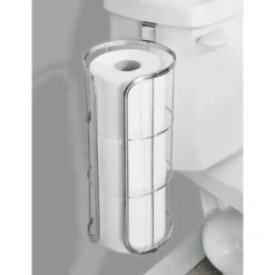 MDesign Metal Over The Tank Toilet Tissue Paper Roll Holder