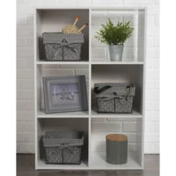 Design Imports Set Of 3 S Rustic Bronze Chicken Wire Ticking Stripe Liner Baskets Black/White -Storage Specialty Store GUEST 8da27fe4 b243 4406 96e4 16b92b693383