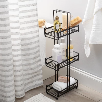 3 Tier Noir Matte Industrial Spa Tower Black - Elle Décor 2 3 Tier Noir Matte Industrial Spa Tower Black - Elle Décor - Image 2