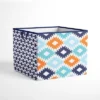 Bacati - Liam Aztec Design Hedgehog Aqua/Orange/Navy Storage Box Large