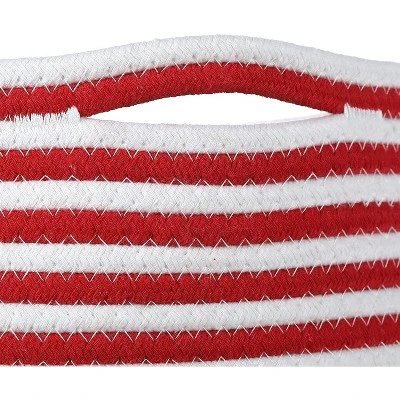 Midlee Candy Cane Rope Basket 3 Midlee Candy Cane Rope Basket - Image 3