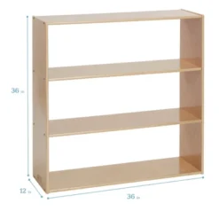 ECR4Kids Streamline 3-Shelf Storage Cabinet, 36in, Double-Sided