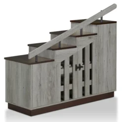 Barstead Wood Staircase Shoe Cabinet In Gray Oak - Furniture Of America -Storage Specialty Store GUEST 923e1efb a804 42be 9d46 6716e7d02b68