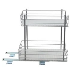 Household Essentials 12" 2-Tier Pantry Organizer Nickel -Storage Specialty Store GUEST 949f59b6 c99a 4400 88ea 6b1600e5444b