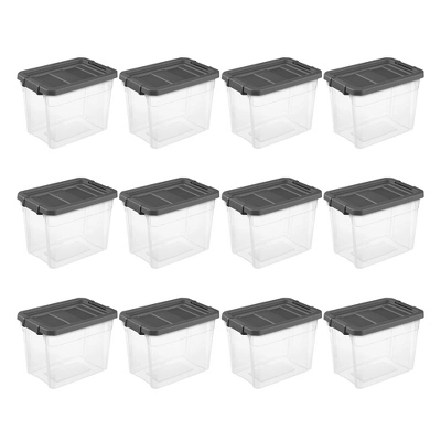 Sterilite 30 Quart Clear Plastic Stackable Storage Container Bin Box Tote With Grey Latching Lid Organizing Solution For Home & Classroom 8 Sterilite 30 Quart Clear Plastic Stackable Storage Container Bin Box Tote With Grey Latching Lid Organizing Solution For Home & Classroom - Image 8