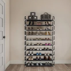 Hastings Home Space-Saving Shoe Rack - 10-Tier, Black 5 Hastings Home Space-Saving Shoe Rack - 10-Tier, Black -Storage Specialty Store GUEST 9674dc9f 51ef 40ec 9f19 fb9e880263b7