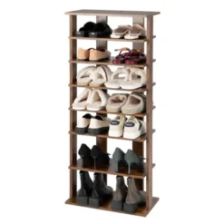 Costway Patented 7-Tier Double Rows Shoe Rack Vertical Wooden Shoe Storage Organizer Rustic White/Brown 17 Costway Patented 7-Tier Double Rows Shoe Rack Vertical Wooden Shoe Storage Organizer Rustic White/Brown -Storage Specialty Store GUEST 991ffc79 cbd7 407f 909b 52fef385639a