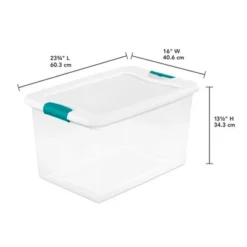 Sterilite 106 Quart (4 Pack) & 64 Quart (12 Pack) Latching Clear Plastic Storage Organizer Tote Tub Container Bin Box For Organization And Storage -Storage Specialty Store GUEST 99320398 8f2c 4aa5 9b06 209a251343dd 2