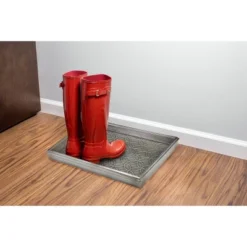 20" Metal Double Circles Boot Tray - Good Directions