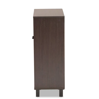 Rossin Modern Wood 2 Door Entryway Shoe Cabinet - Baxton Studio 3 Rossin Modern Wood 2 Door Entryway Shoe Cabinet - Baxton Studio - Image 3