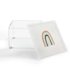 Hello Twiggs Pink Rainbow 4" X 4" Acrylic Box - Deny Designs