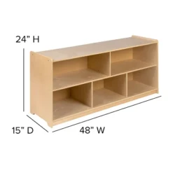 Flash Furniture Wooden School Classroom Storage Cabinet/Cubby For Commercial Or Home Use - Safe, Kid Friendly Design (Natural) -Storage Specialty Store GUEST 9c85358a fec8 4466 a0d0 afb1b2023c84 1