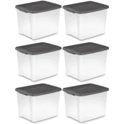 Sterilite 50 Quart Clear Latched Plastic Storage Container -Storage Specialty Store GUEST 9c86f58f 6135 4531 8b90 c06f7bb490f8
