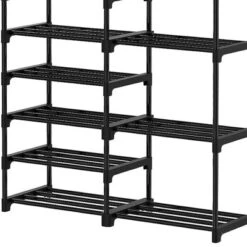 WOWLIVE 9-Tier Large Stackable Metal Shoe Rack Shelf Storage Tower Unit Cabinet Organizer For Closets, Fits 30 To 35 Pairs, Black -Storage Specialty Store GUEST 9e00c5f5 7850 4b93 8ad0 efad8b6c37d6