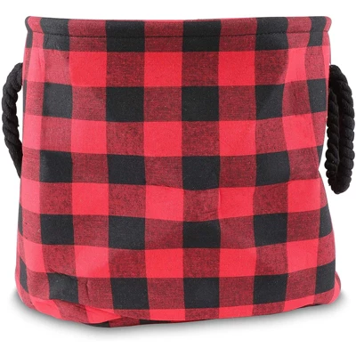 Okuna Outpost Foldable Storage Bin With Rope Handles, Buffalo Plaid Design (16 X 10 X 12 In) 2 Okuna Outpost Foldable Storage Bin With Rope Handles, Buffalo Plaid Design (16 X 10 X 12 In) - Image 2