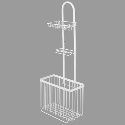 MDesign Metal Free Standing Toilet Paper Stand/Dispenser, Holds Tablet 3 MDesign Metal Free Standing Toilet Paper Stand/Dispenser, Holds Tablet - Image 3