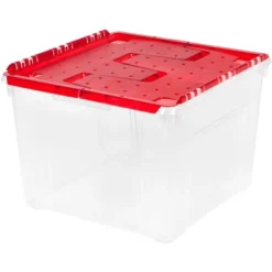 IRIS USA Ornament Storage Box, Plastic Organization Container Bin, Clear/Red 13 IRIS USA Ornament Storage Box, Plastic Organization Container Bin, Clear/Red -Storage Specialty Store GUEST a2ca9f8c 0ecd 491d 94b4 cfe7dcb01df5