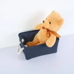 Unique Bargains Home Closet Cotton Fabric Decorative Storage Bin Small Dark Blue 1 Pc -Storage Specialty Store GUEST a401f6e2 a138 46c9 8889 f3fa194aac01