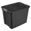 Sterilite Storage System Solution With 27 Gallon Heavy Duty Stackable Storage Box Container Totes With Grey Latching Lid For Home Organization