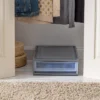 IRIS 27.5qt Underbed Plastic Storage Container With Sliding Organizer Drawers Gray/Clear