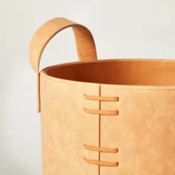 Faux Leather Storage Bin Camel Brown - Hearth & Hand™ With Magnolia -Storage Specialty Store GUEST a690a4f2 fdff 45a8 bfee d68985dd8506