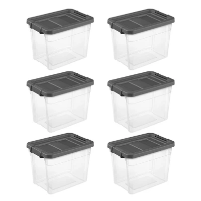 Sterilite 30 Quart Clear Plastic Stackable Storage Container Bin Box Tote With Grey Latching Lid Organizing Solution For Home & Classroom 7 Sterilite 30 Quart Clear Plastic Stackable Storage Container Bin Box Tote With Grey Latching Lid Organizing Solution For Home & Classroom - Image 7