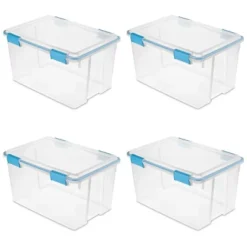 Sterilite 54 Quart Clear Plastic Stackable Storage Container Box Bin With Air Tight Gasket Seal Latching Lid Long Term Organizing Solution -Storage Specialty Store GUEST a7a8d0d1 32c0 4213 97f6 439b421ae932