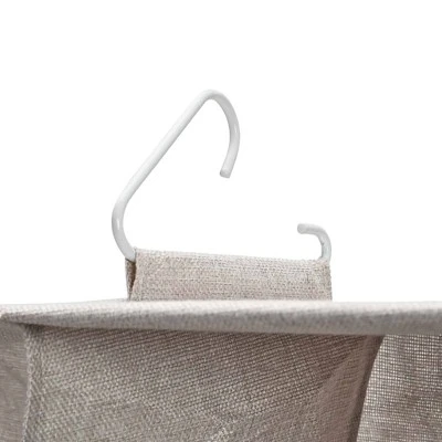 Household Essentials 4 Pocket Wide Organizer With Hangbar Silver 3 Household Essentials 4 Pocket Wide Organizer With Hangbar Silver - Image 3