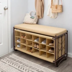 Organize It All Shoe Rack With Bench -Storage Specialty Store GUEST aa3a7c5b 8f57 4192 a1c7 2096cde99efc