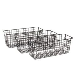 Farmlyn Creek 3 Pack Metal Wire Storage Baskets For Shelves, Pantry, Closet, Long Narrow Organizer Bin, Black, 16 X 6 X 6 In 9 Farmlyn Creek 3 Pack Metal Wire Storage Baskets For Shelves, Pantry, Closet, Long Narrow Organizer Bin, Black, 16 X 6 X 6 In -Storage Specialty Store GUEST aa6d72eb 644f 46dc 8e1c 80c89bd1f3ad