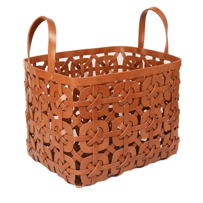Mela Artisans Small Light Brown Woven Basket 1 Mela Artisans Small Light Brown Woven Basket