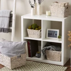 Design Imports Set Of 5 White Wash Hyacinth Baskets -Storage Specialty Store GUEST ab58cc43 cf1d 48df b6e7 07160496e829