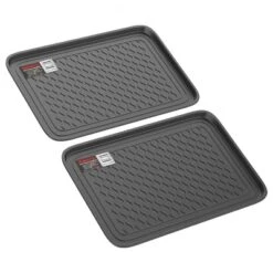 All Weather Boot Tray - Medium Water Resistant Plastic Utility Shoe Mat For Indoor And Outdoor Use In All Seasons By Stalwart (Set Of Two, Dark Grey) -Storage Specialty Store GUEST ad49339b 9ce8 4f68 8789 7f1b136b7f74