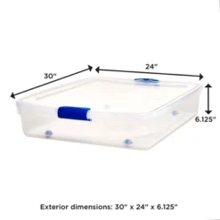 Homz 56 Qt Full/Queen Underbed Clear Plastic Latching Storage Container -Storage Specialty Store GUEST ae383616 f460 49aa 9df0 1ea4e63050d1